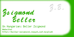 zsigmond beller business card